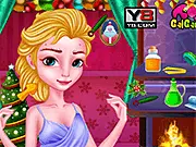 Play Frozen Anna Christmas Prep free online makeover game, giving Princess Anna spa treatments, applying makeup, and choosing Christmas accessories