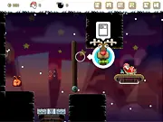 Super Santa Bomber free online physics puzzle game where you use a bomb to blast Santa into a chimney