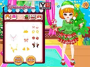 Santa Claus Gift dress up free online game, little girl getting ready for Christmas, choosing clothes and accessories