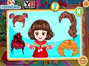 Screenshot of the game Baby Christmas Slacking, showing a baby secretly using a phone while surrounded by festive holiday decorations.