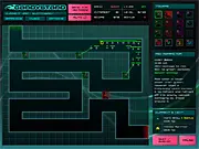 Screenshot of the Vector TD free online Tower Defense game, showing colorful vector paths and strategically placed defense turrets