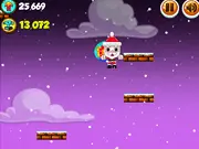 Doodle Santa Jump game screenshot showing Santa jumping on a platform in the air