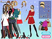 Christmas Party Dress Up fashion game online, free holiday styling and makeover game