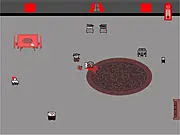 Magnifying glass examining clues at a crime scene in the Murder Mystery free online detective game
