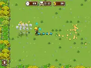 Castaway Troops free online game with a troop of pets, like the classic Snake game, fighting enemies