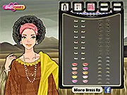 African Girl Makeup game featuring a girl in colorful traditional African clothing and styled hair