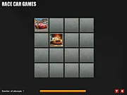 Cars Memory match pairs game screenshot showing various car icons on hidden cards