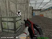 Elite soldier in 3D first-person shooter Battle Area reclaiming a mineral mine on Mars | Play free FPS online game