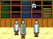 Growing Ties free online game, cut a tie at the right size, precision tailoring game, run a tie shop