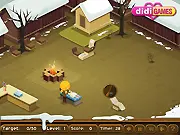 Gameplay screen from the Winter Days Spa online game showing a customer receiving a facial treatment in a clean, brightly lit salon