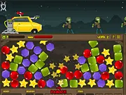 Zombo Gems free online physics match-3 and strategy game crystal mining