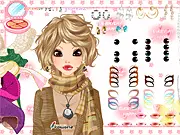 A New Breed of Artist: Makeup Edition game screen showing a styled model with artistic makeup, clothing, and accessories | Play free online styling game