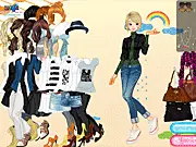 Play Gorgeous Rainbow Dress Up free online fashion game, creating vibrant and colorful styles and outfits