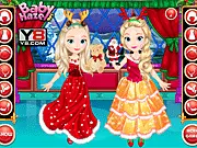 Sofia and Amber Christmas Dressup free online game, princesses in glamorous and cute holiday outfits