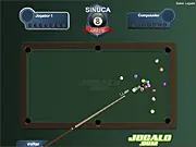 Free 8 Ball Pool game screenshot showing the pool table with a rack of balls, ready for the break shot | Play free 8 ball billiards game online