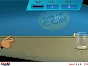 Play Toss The Coin free online game, skill-based arcade game, line-and-length coin toss
