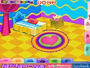Lovely Girl Bedroom Decoration game screen, free online interior design and decorating game for girls to choose furniture and wallpaper