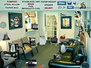 Waiting Room Hidden Objects game screenshot, finding hidden items in a waiting room picture, play online free