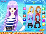 Fresh Summer Look game screenshot showing a girl with stylish new makeup and a summer outfit, free online makeover and dress up game