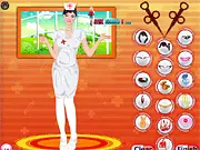 Free Nurse Dress Up online game image with stylish scrub and uniform options