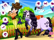 Online game screenshot of Unicorn Ranch; free online unicorn care and management game