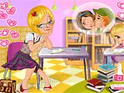 Play Day Dream Love free online game, dress up for a school crush, stealth kissing puzzle