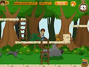Diego's Baby Zoo Rescue game screenshot, baby animals, Diego in a rescue car, educational online game for kids