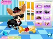 Fleego Doggy DressUp free online game styling a funny cartoon dog with unique accessories