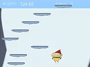 Climber Jump free online game, character jumping up a mountain, avoiding birds and obstacles