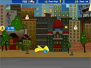 Screenshot from Bollywood Toss game showing a celebrity being 'tossed' towards a movie contract, free online PR management game
