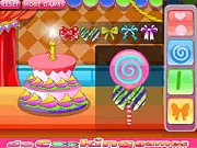 Sweet Lollipop Cake Maker online game free, design and decorate cake, play free cooking game