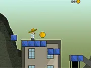 Climb O Rama game screen showing a character 'Bob' clinging to the side of a tall skyscraper in a free online game