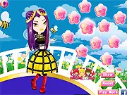 Queen Barbee dress up game screenshot, royal character with crown and gown