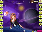The Dreamo game screen showing the main character walking through a surreal, brightly colored passage in a fantastical dream world.
