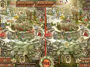 Fair Day game screenshot showing a colorful fairground scene with various hidden objects, free point and click puzzle game