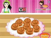 Cinnamon Rolls Cooking game, play free online baking game, make warm cinnamon rolls