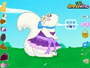 Screenshot from Nibbler Love: Valentine's Date Dress Up showing two adorable fuzzy creatures dressed in cute outfits, ready for their date