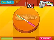 Shrimp Bruschetta Cooking Game screenshot, preparing shrimp and chopping tomatoes for an avocado dip, free online food game
