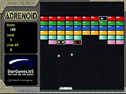 Delete the Blocks free online game, controlling a paddle to hit a ball and destroy colored bricks