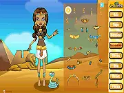 Cleo De Nile Egyptian Fashion online game, Monster High dress up game free, stylish girl in royal gold and blue outfit