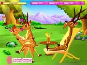 Deer Kissing free online game, cute animal kissing game, play arcade game on PlayArcadeHub