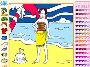 Style a Scene free dress up and coloring game online for girls and boys
