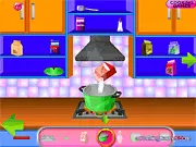 Cooking Lemon Rice free online game recipe preparation and grocery shopping