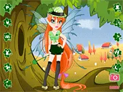 Jamie Joy St. Patrick's Day dress up game screenshot showing a magical fairy with green clothes and wings