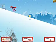 Play Dora Snow Skates free online game, Dora skating on a snow island collecting stars and flowers