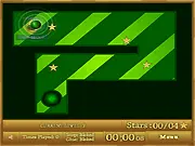 The Ball free online game showing a steel ball navigating a wooden maze with trap holes