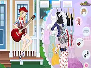 Play Country Guitar Girl free online dress up game – style a cute teenager with boots, hats, and printed dresses