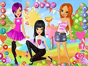 Play Lost in Candy Land free online dress up game, style chic teenagers in candy fashions