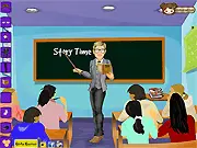 The Cool Teacher game image featuring Mr. Richie, a friendly, laid-back teacher in a fun classroom setting.
