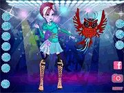 Ghoul's Night Out free online dress up game featuring Ghoulia Yelps from Monster High and her owl, Sir Hoots a Lot